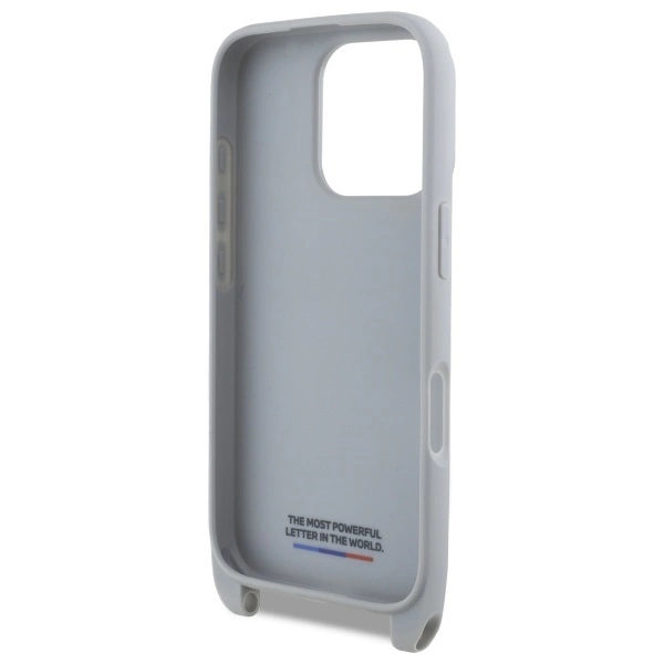 Etui BMW M Edition Carbon Stripe & Strap na iPhone 16 Pro - szare