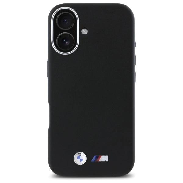 Etui BMW M Smooth Full Wrapped Metal MagSafe na iPhone 16 - czarne