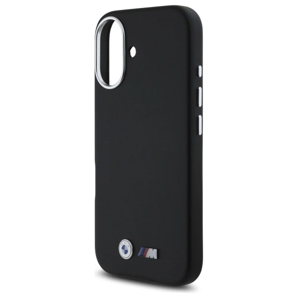 Etui BMW M Smooth Full Wrapped Metal MagSafe na iPhone 16 - czarne