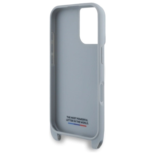 Etui BMW M Edition Carbon Stripe & Strap na iPhone 16 - szare