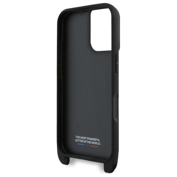 Etui BMW M Edition Carbon Stripe & Strap na iPhone 16 - czarne
