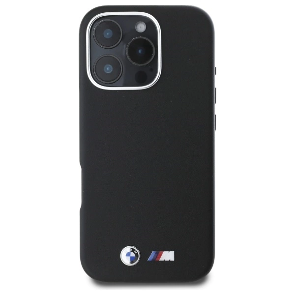 Etui BMW M Smooth Full Wrapped Metal MagSafe na iPhone 16 Pro Max - czarne