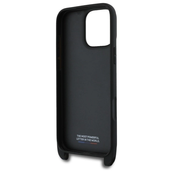 Etui BMW M Edition Carbon Stripe & Strap na iPhone 16 Pro Max - czarne