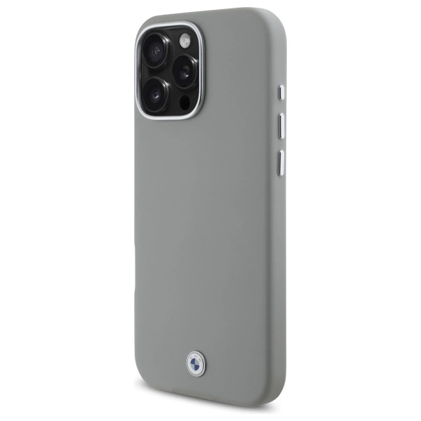 Etui BMW Sign Full Wrapped Metal MagSafe na iPhone 16 Pro Max - szare