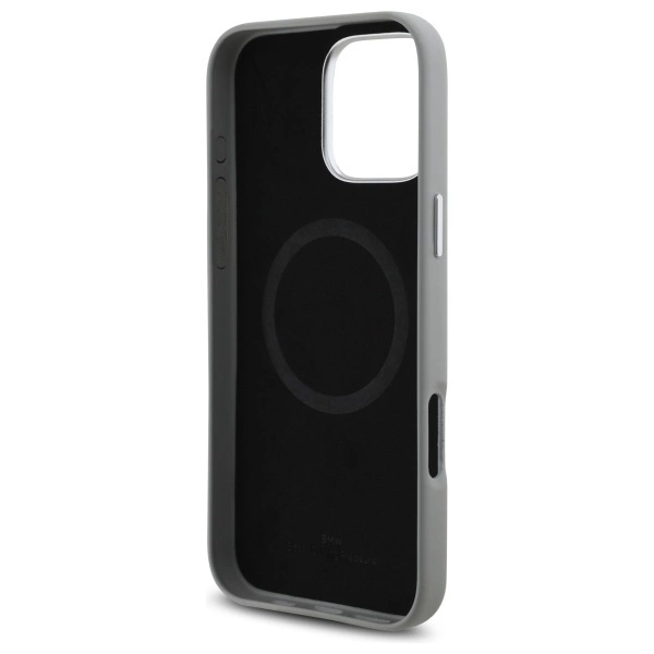 Etui BMW Sign Full Wrapped Metal MagSafe na iPhone 16 Pro Max - szare
