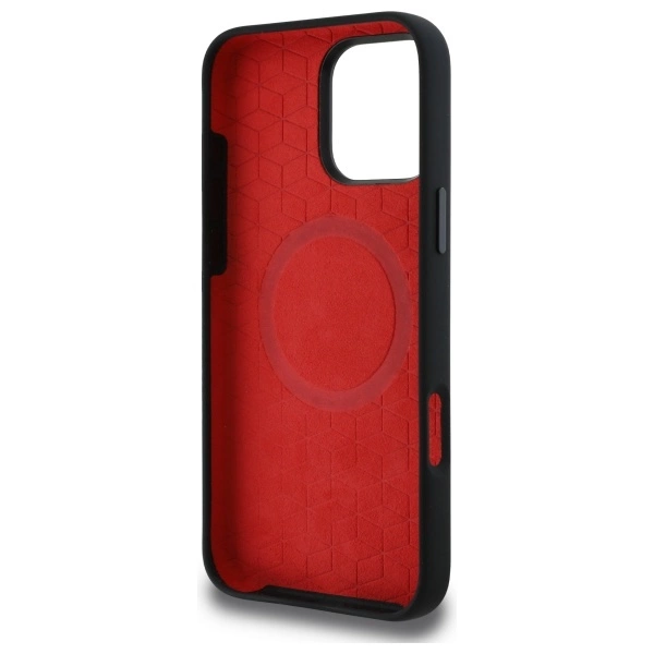 Etui BMW Silicone Middle Stripe MagSafe na iPhone 16 Pro Max - czarne