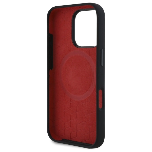Etui BMW Silicone Random Lines MagSafe na iPhone 16 Pro Max - czarne