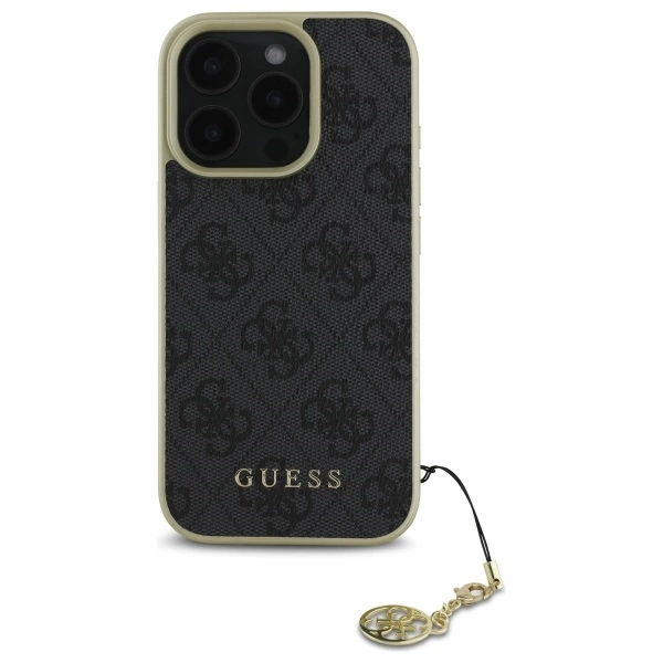 Etui Guess 4G Charms Collection na iPhone 16 Pro - czarne