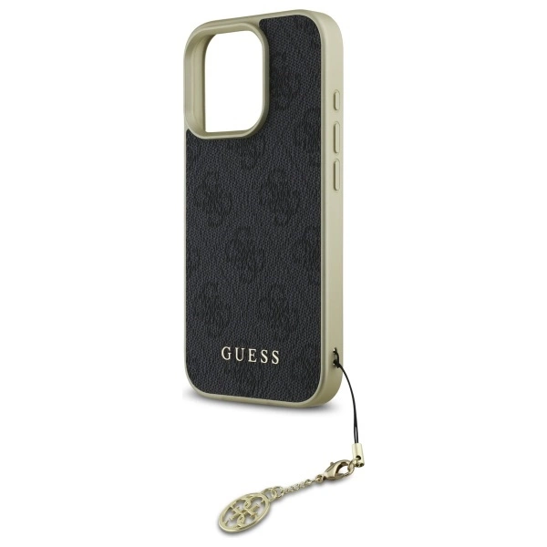 Etui Guess 4G Charms Collection na iPhone 16 Pro - czarne