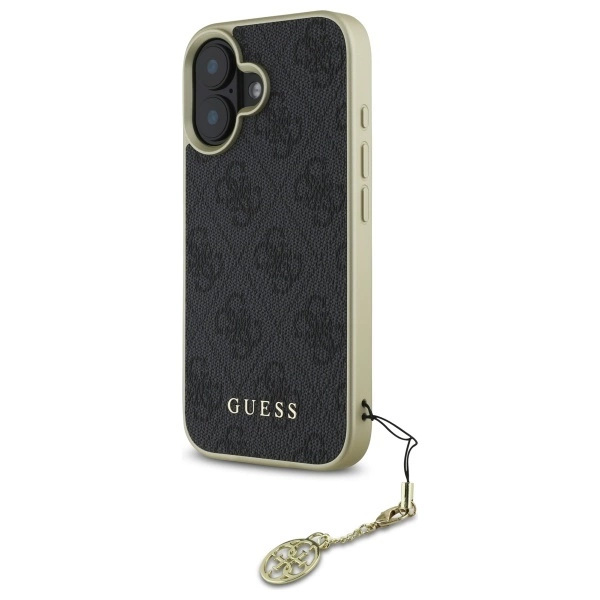 Etui Guess 4G Charms Collection na iPhone 16 - czarne