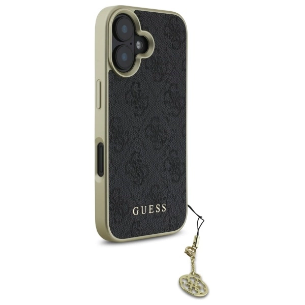 Etui Guess 4G Charms Collection na iPhone 16 - czarne