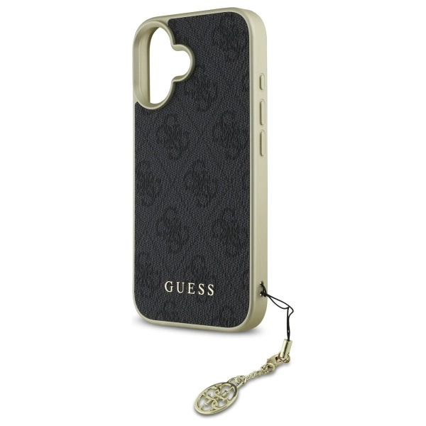 Etui Guess 4G Charms Collection na iPhone 16 - czarne