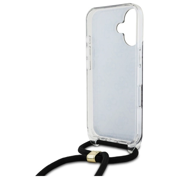 Etui Guess Crossbody Cord 4G Print na iPhone 16 - czarne