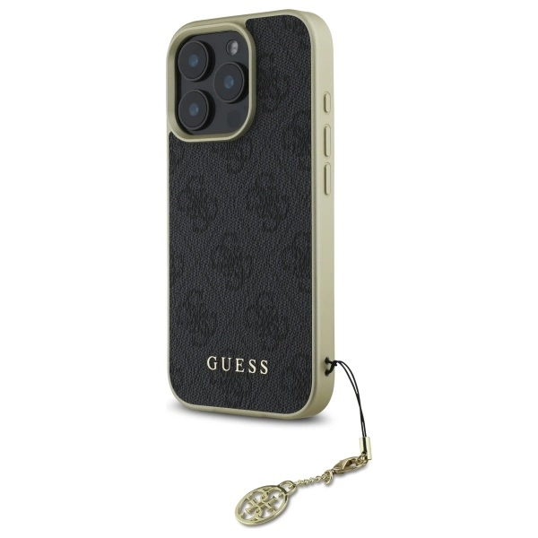 Etui Guess 4G Charms Collection na iPhone 16 Pro Max - czarne