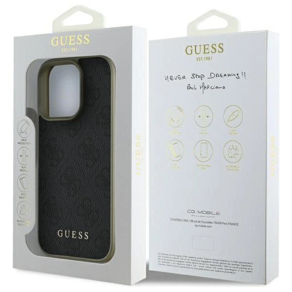 Etui Guess 4G Charms Collection na iPhone 16 Pro Max - czarne