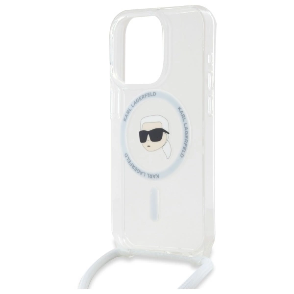 Etui Karl Lagerfeld Crossbody IML Karl Head Magsafe na iPhone 16 Pro Max - przezroczyste