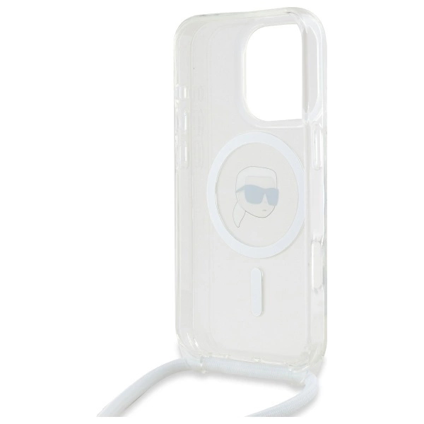 Etui Karl Lagerfeld Crossbody IML Karl Head Magsafe na iPhone 16 Pro Max - przezroczyste