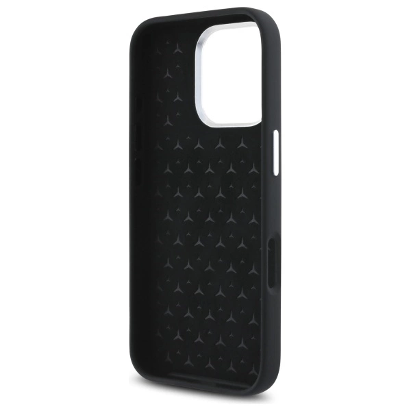 Etui Mercedes Silicone Tonal Logo MagSafe na iPhone 16 Pro - czarne