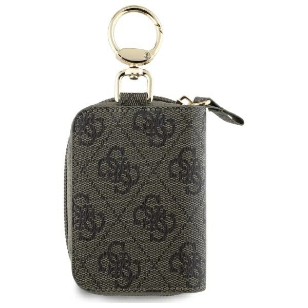 Etui Guess Cable Pouch 4G Triangle na karte - brązowe