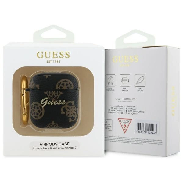 Guess GUA2PG4GPK AirPods 1/2 cover        czarny/black 4G Hook