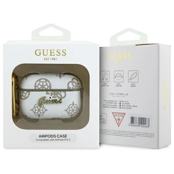 Guess GUAP2PG4GPH AirPods Pro 2           (2022/2023) cover biały/white 4G Hook