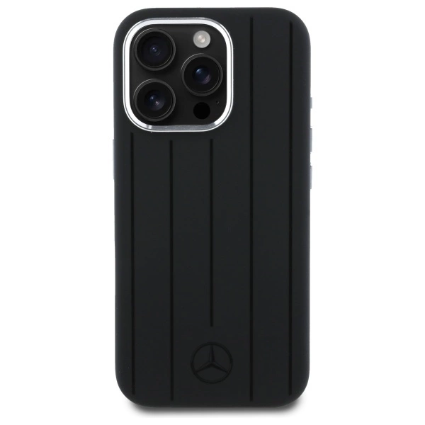 Mercedes MEHMP16L23SUVSK iPhone 16 Pro    6.3" czarny/black hardcase Silicone Vertical Tonal Stripes MagSafe