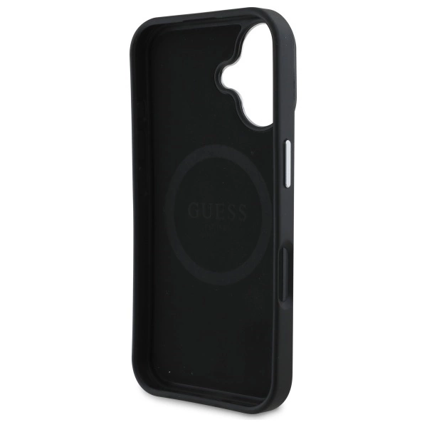 Guess GUHMP16MPGTSPSK iPhone 16 Plus      6.7" czarny/black hardcase Grained Triangle MagSafe
