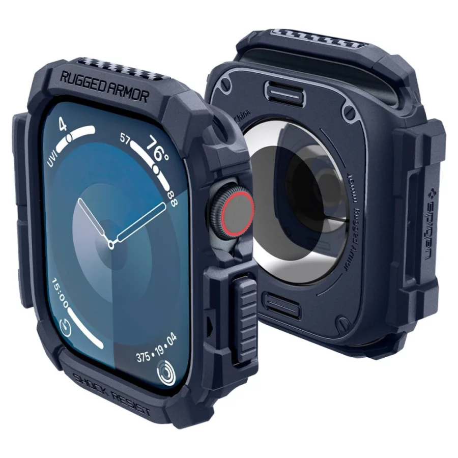 Etui Spigen Rugged Armor na Apple Watch 10 46 mm - granatowe