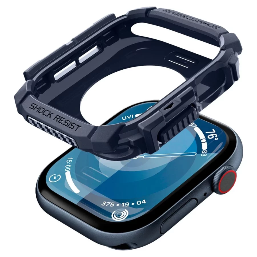 Etui Spigen Rugged Armor na Apple Watch 10 46 mm - granatowe