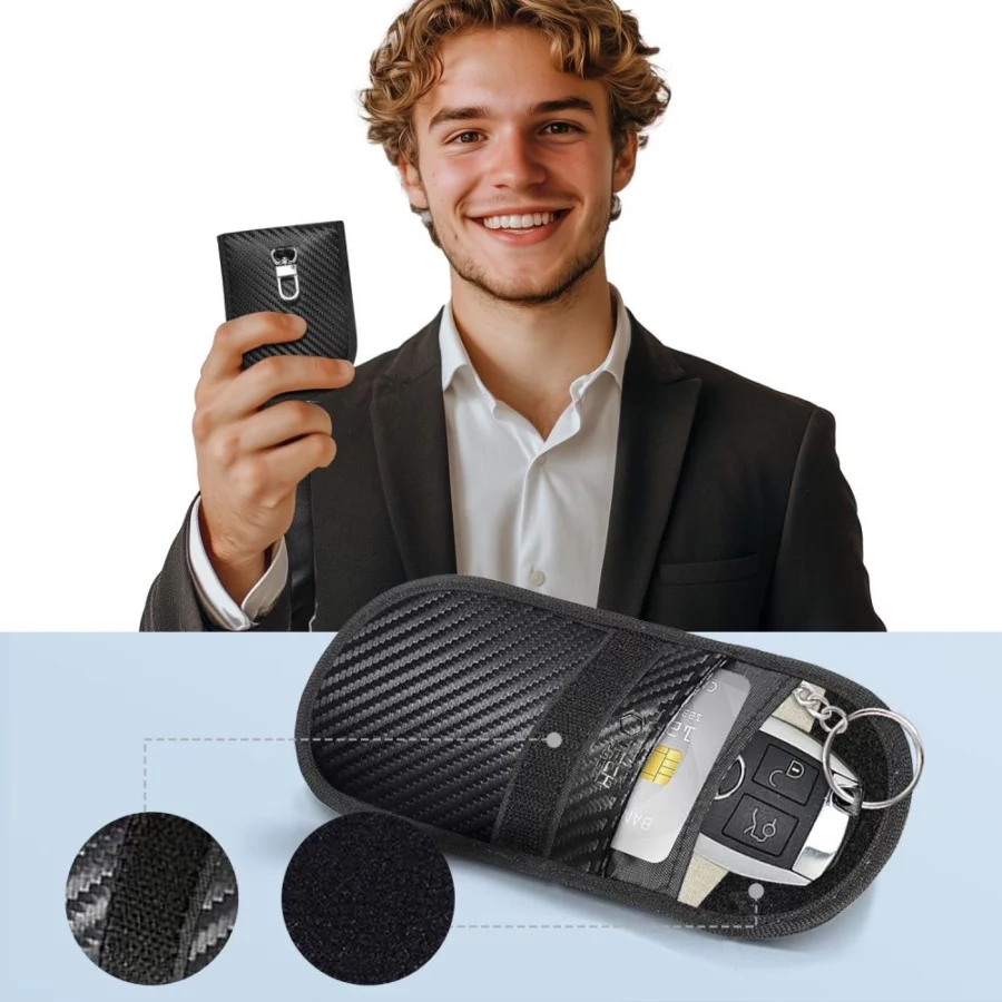Etui na kluczyki samochodowe Tech-Protect KLR100 blokujące RFID- czarne - carbon