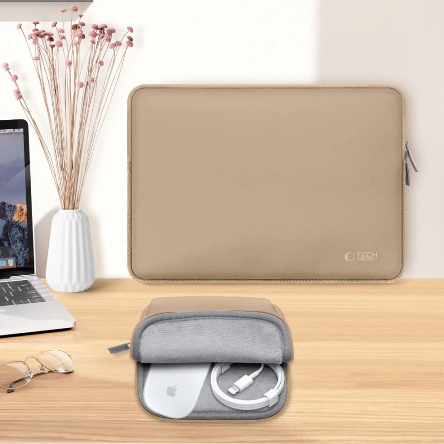 Torba na laptopa 13-14" Tech-Protect Neoslim - beżowe