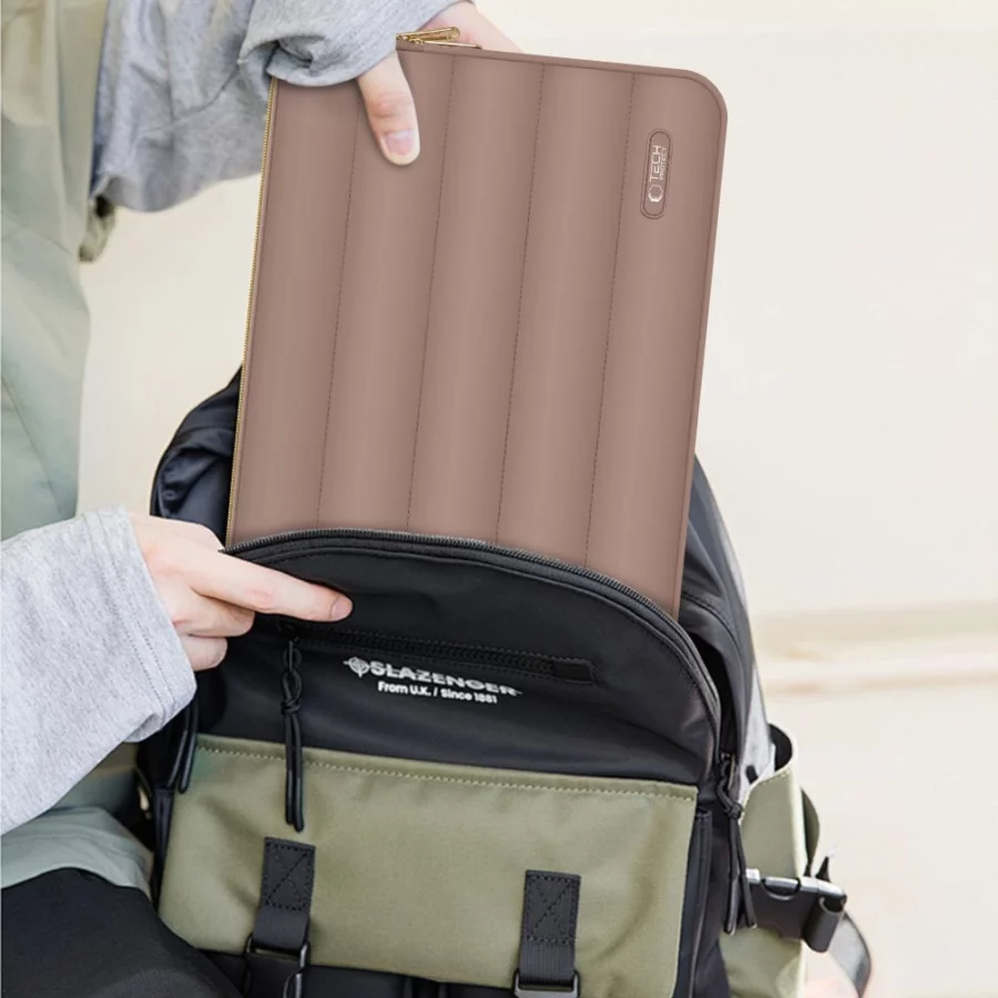 Torba na laptopa 13-14" Tech-Protect Puffy - brązowa