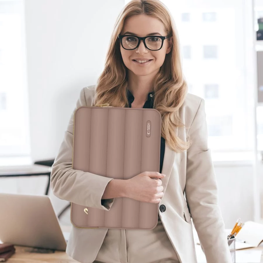 Torba na laptopa 15-16" Tech-Protect Puffy - brązowa