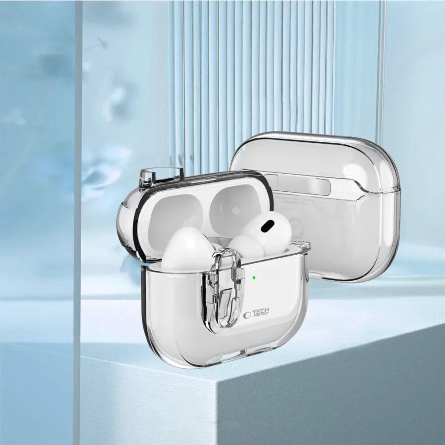 Etui Tech-Protect Slim Hook na AirPods 1 / 2 - przezroczyste