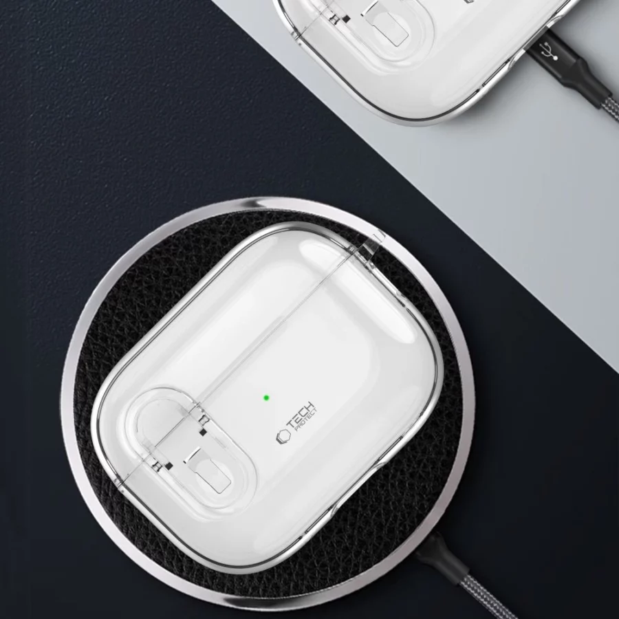 Etui Tech-Protect Slim Hook na AirPods 1 / 2 - przezroczyste