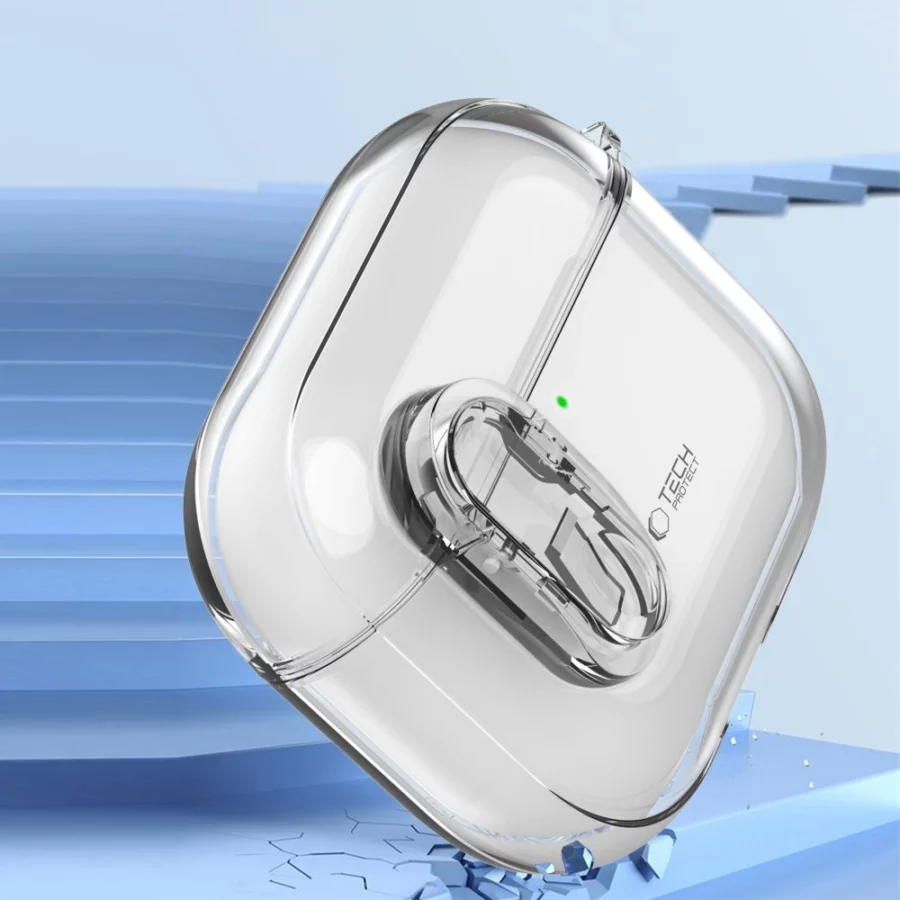 Etui Tech-Protect Slim Hook na AirPods 4 - przezroczyste