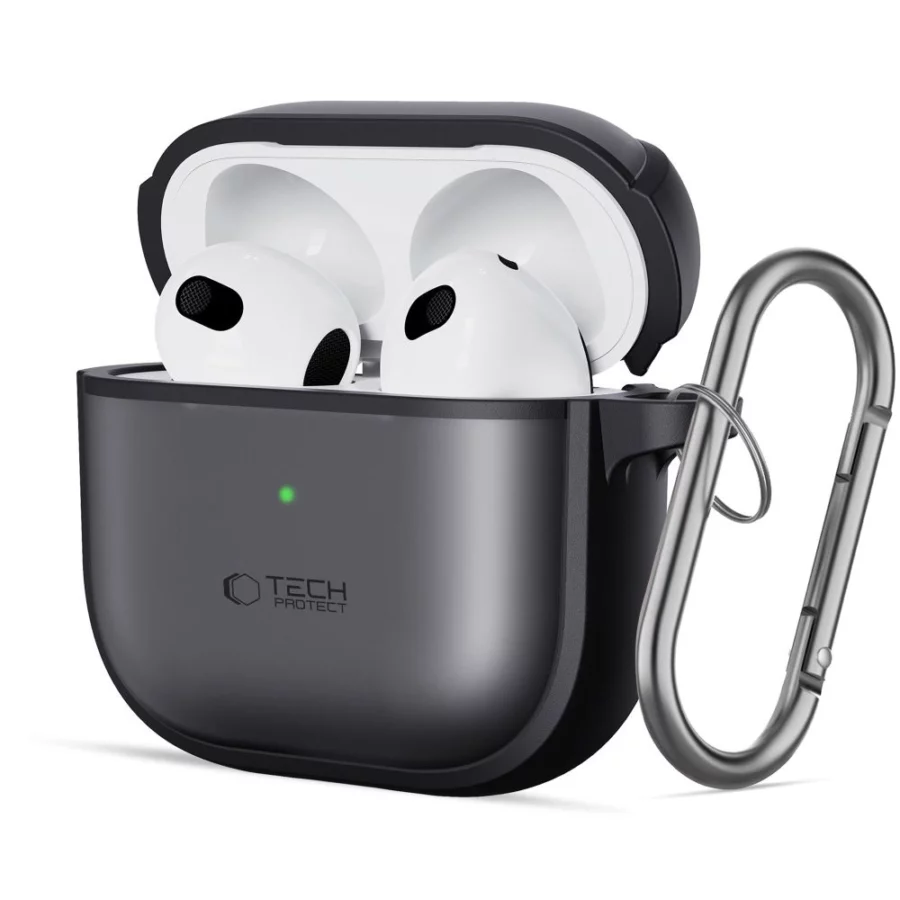 Etui Tech-Protect Slim Hook na AirPods 4 - czarne