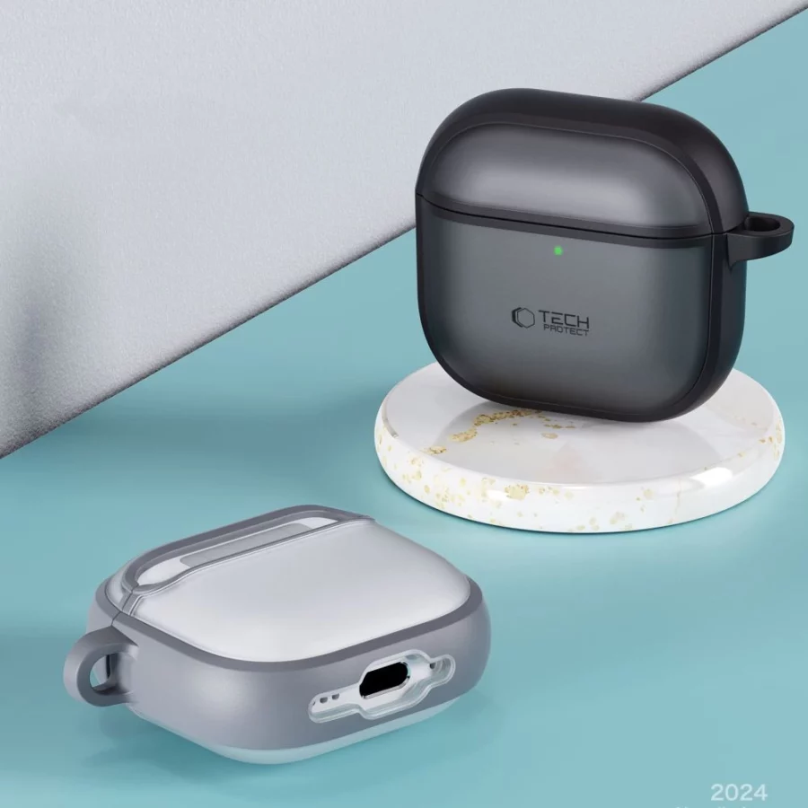 Etui Tech-Protect Slim Hook na AirPods 4 - czarne