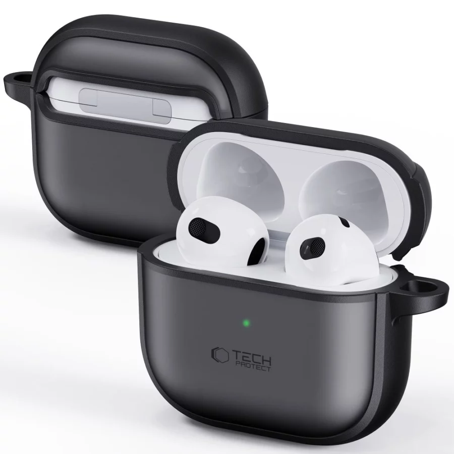 Etui Tech-Protect Slim Hook na AirPods 4 - czarne