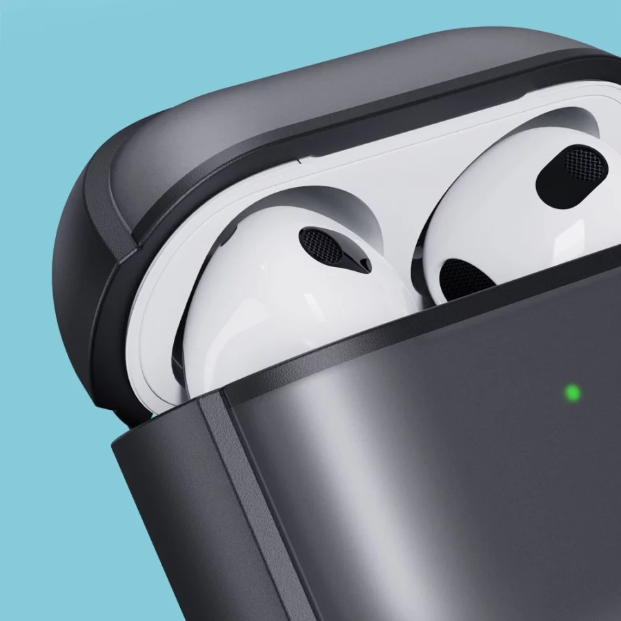 Etui Tech-Protect Slim Hook na AirPods 4 - szare