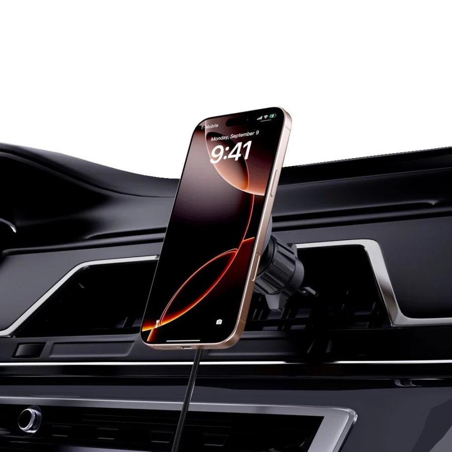 Uchwyt samochodowy Tech-Protect MM15W-V7 QI2 z ładowarką indukcyjną - czarny