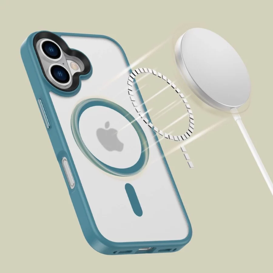 Etui Tech-Protect MagMat MagSafe na iPhone 16 - niebieskie