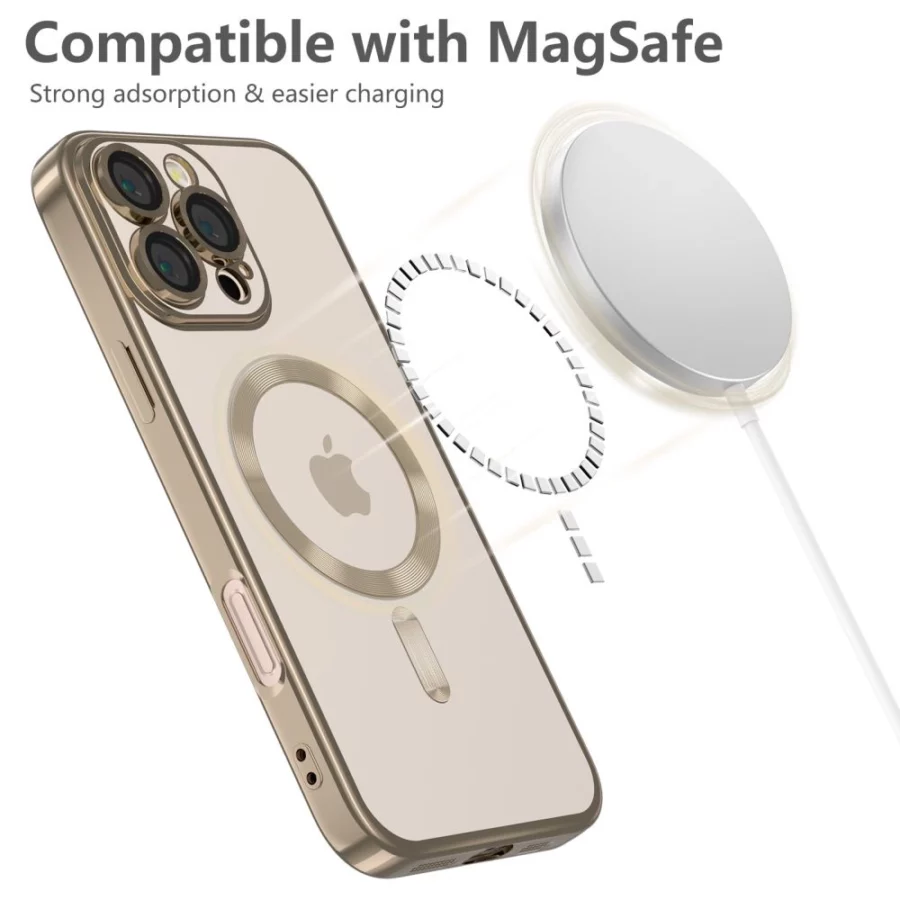 Etui Tech-Protect MagFlex MagSafe na iPhone 16 Pro - złote