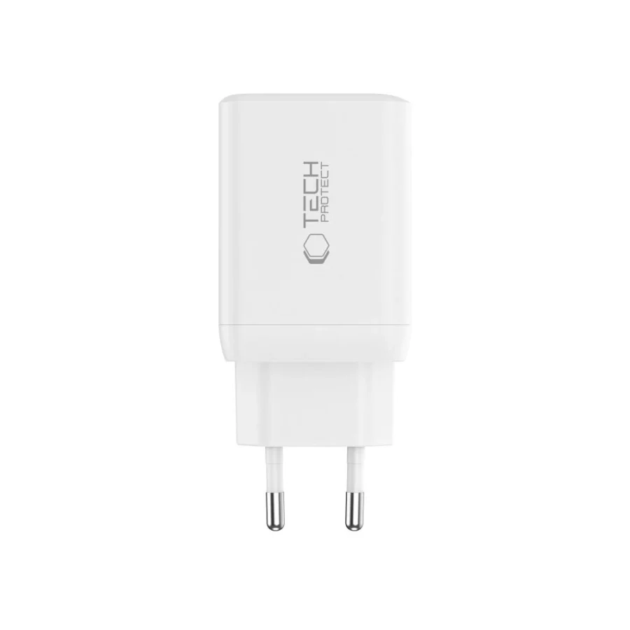 Ładowarka Tech-Protect NC45W-GAN 2-PORT PD45W - białe