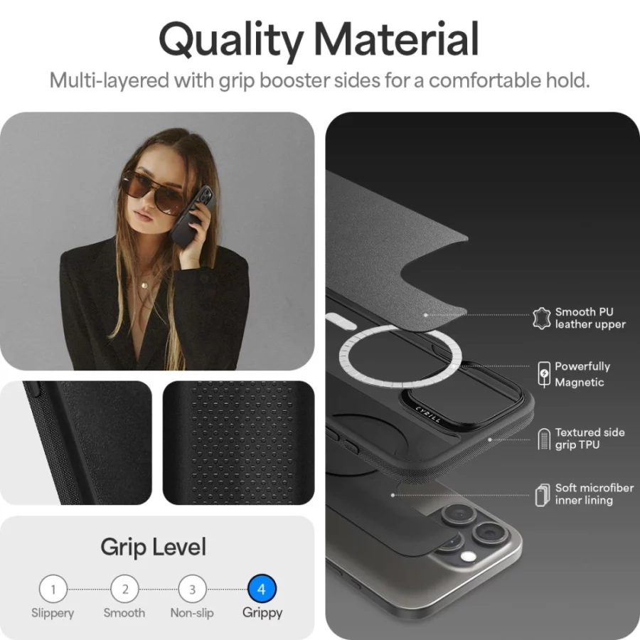 Etui Spigen Cyrill Kajuk na iPhone 16 Pro - czarne