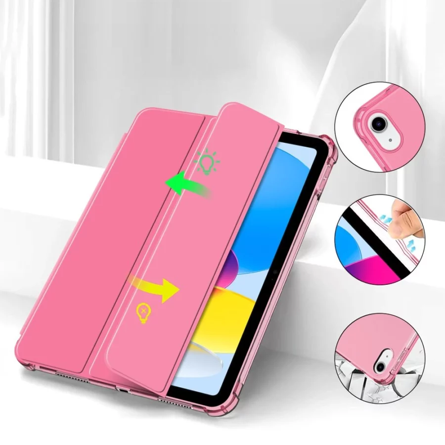 Etui Tech-Protect SC Pen Hybrid na iPad 10 / 2022 - różowe - przezroczyste