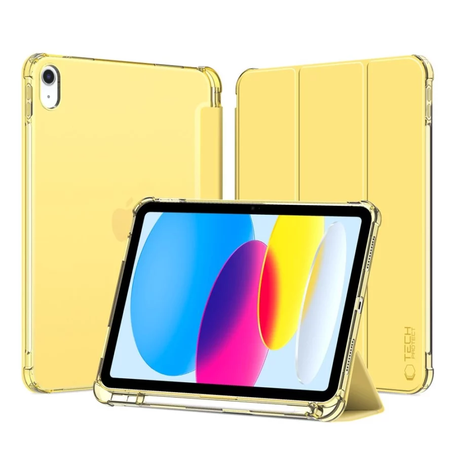 Etui Tech-Protect SC Pen Hybrid na iPad 10 / 2022 - żółte - przezroczyste