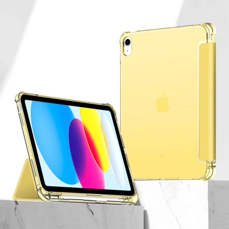 Etui Tech-Protect SC Pen Hybrid na iPad 10 / 2022 - żółte - przezroczyste