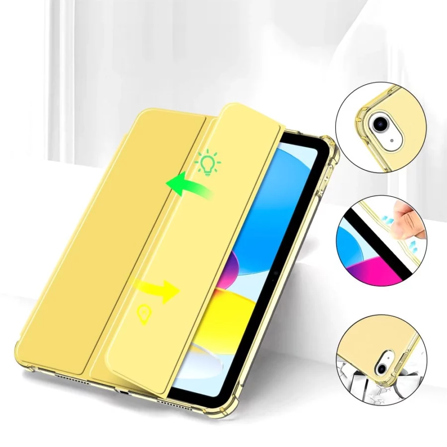Etui Tech-Protect SC Pen Hybrid na iPad 10 / 2022 - żółte - przezroczyste