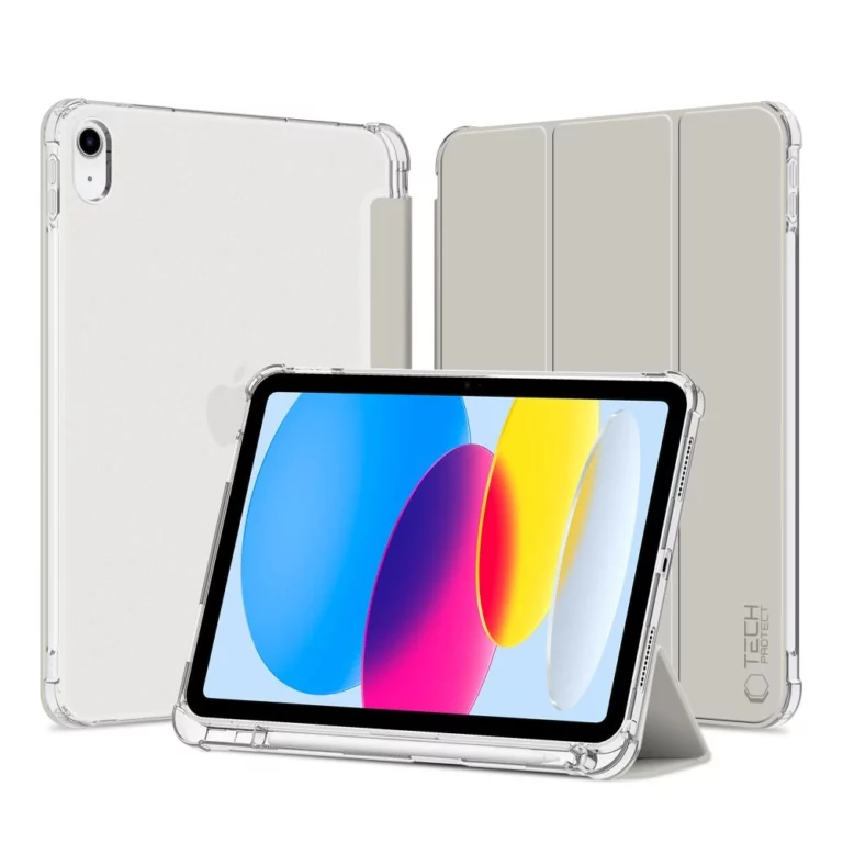 Etui Tech-Protect SC Pen Hybrid na iPad 10 / 2022 - szare - przezroczyste